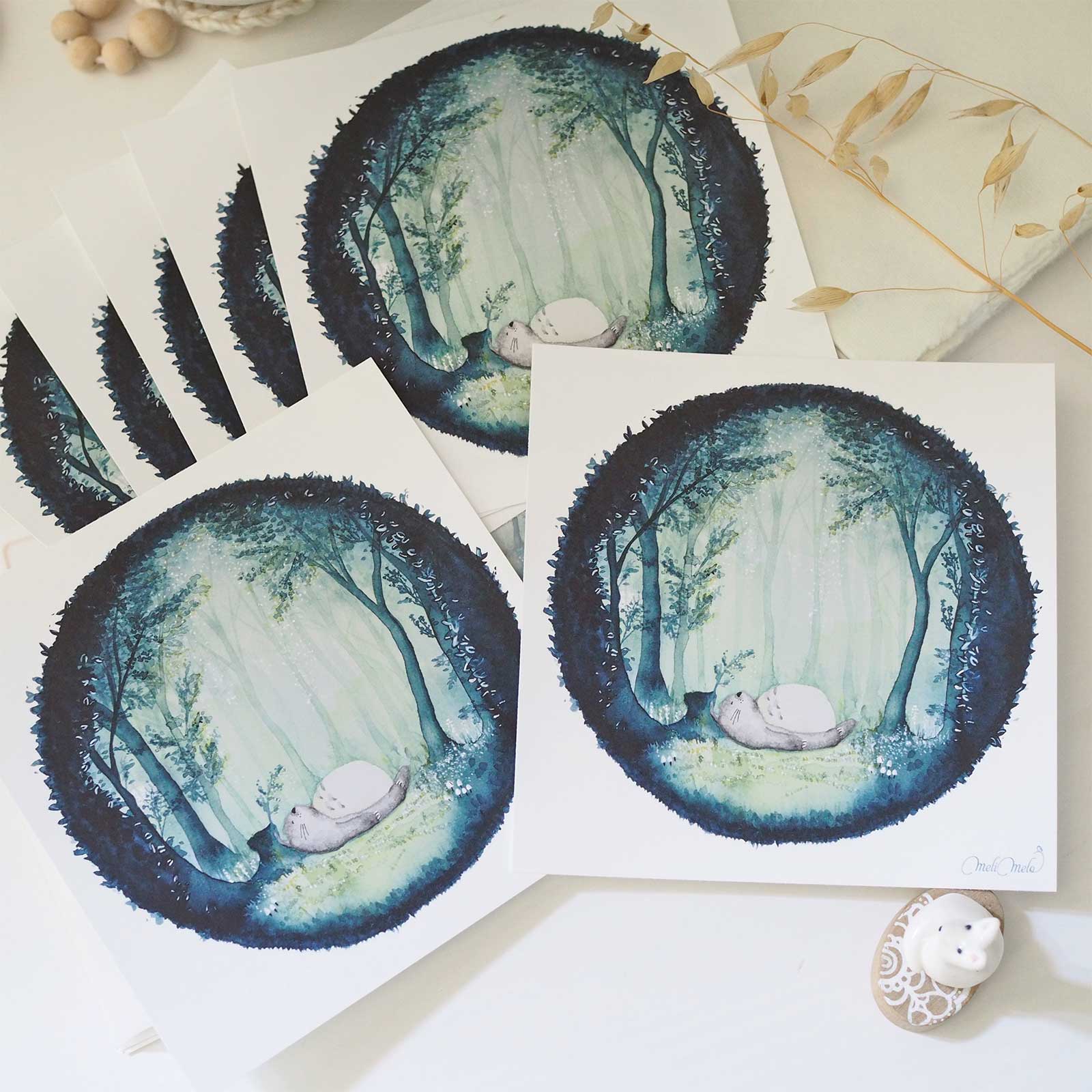 Petites cartes d’art Totoro – Image 2
