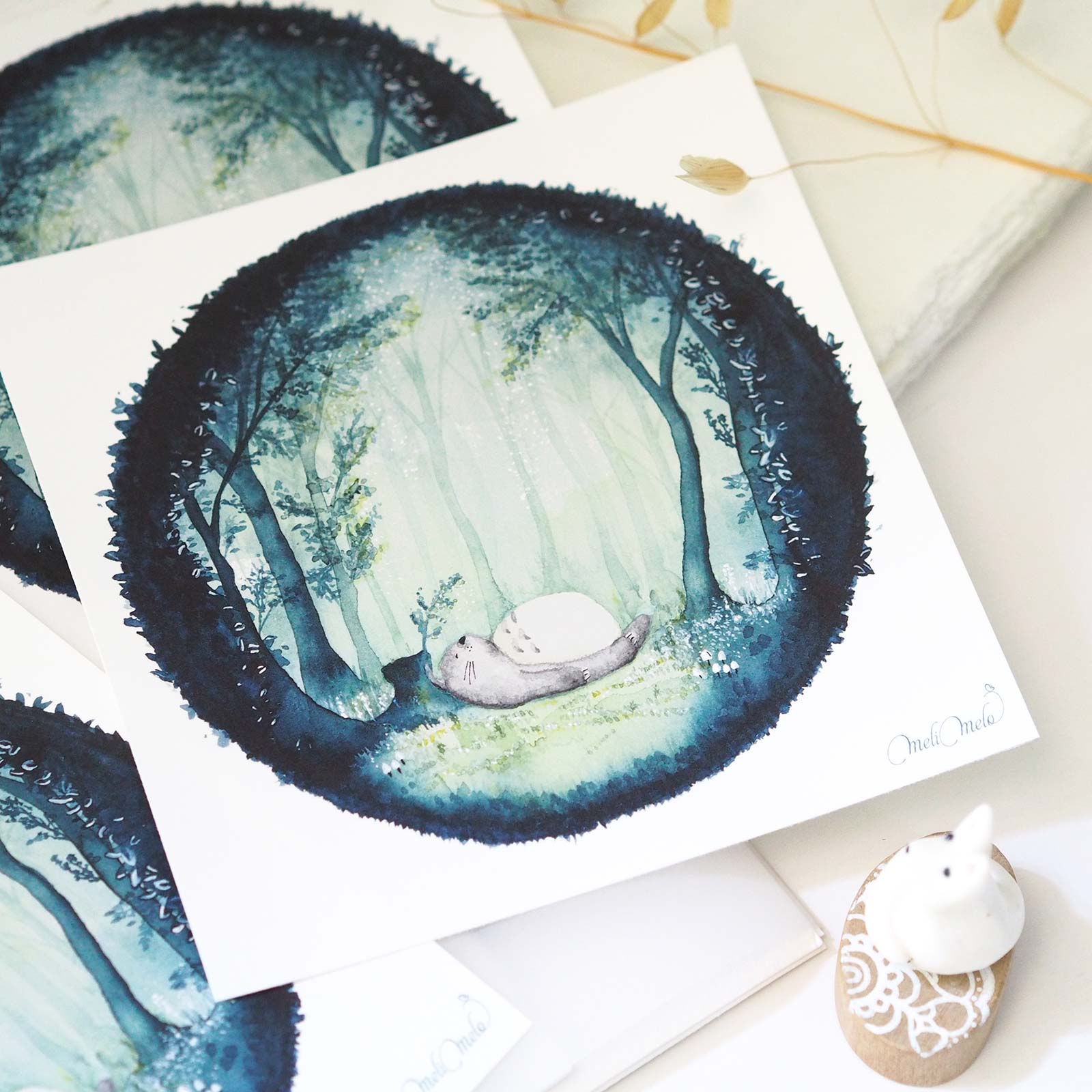 Petites cartes d’art Totoro – Image 3