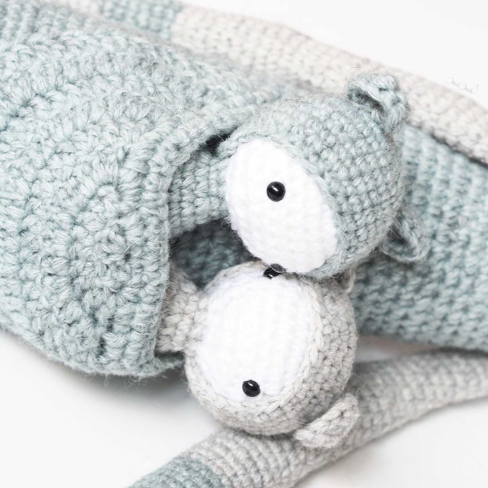 Kira, papa kangourou et ses jumeaux. Doudou XL – Image 5