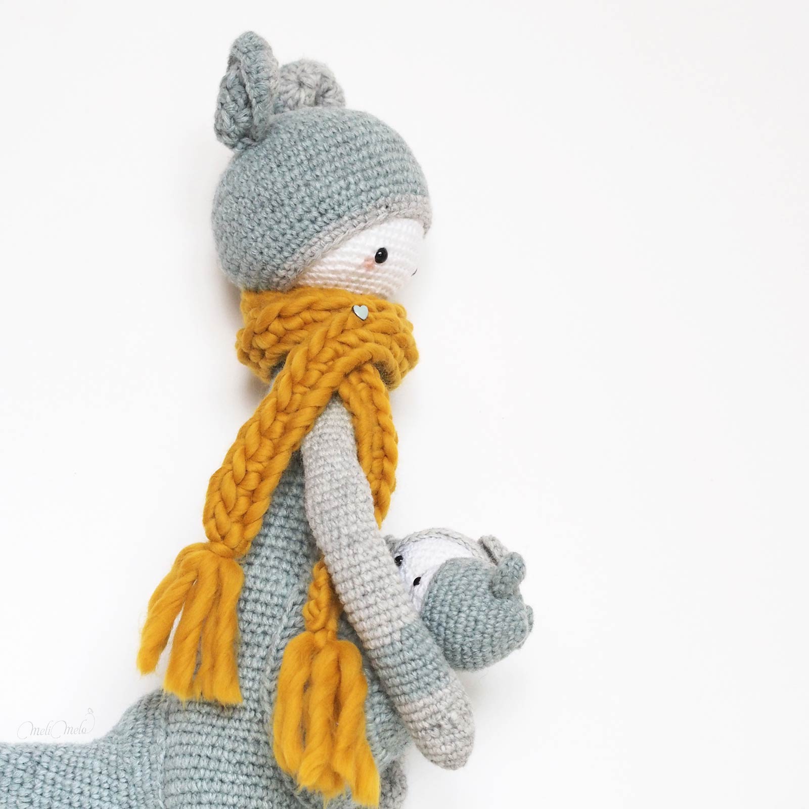 Kira, papa kangourou et ses jumeaux. Doudou XL – Image 7