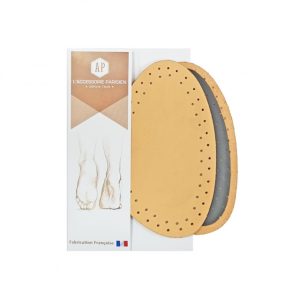 Demi-semelle intérieur cuir sur charbon