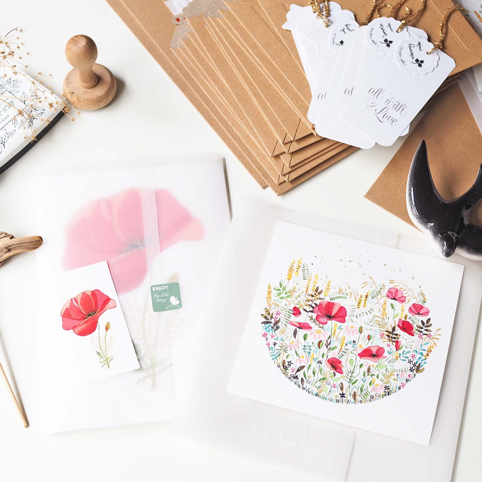 Carte d’art Ronde de Coquelicots – Image 5