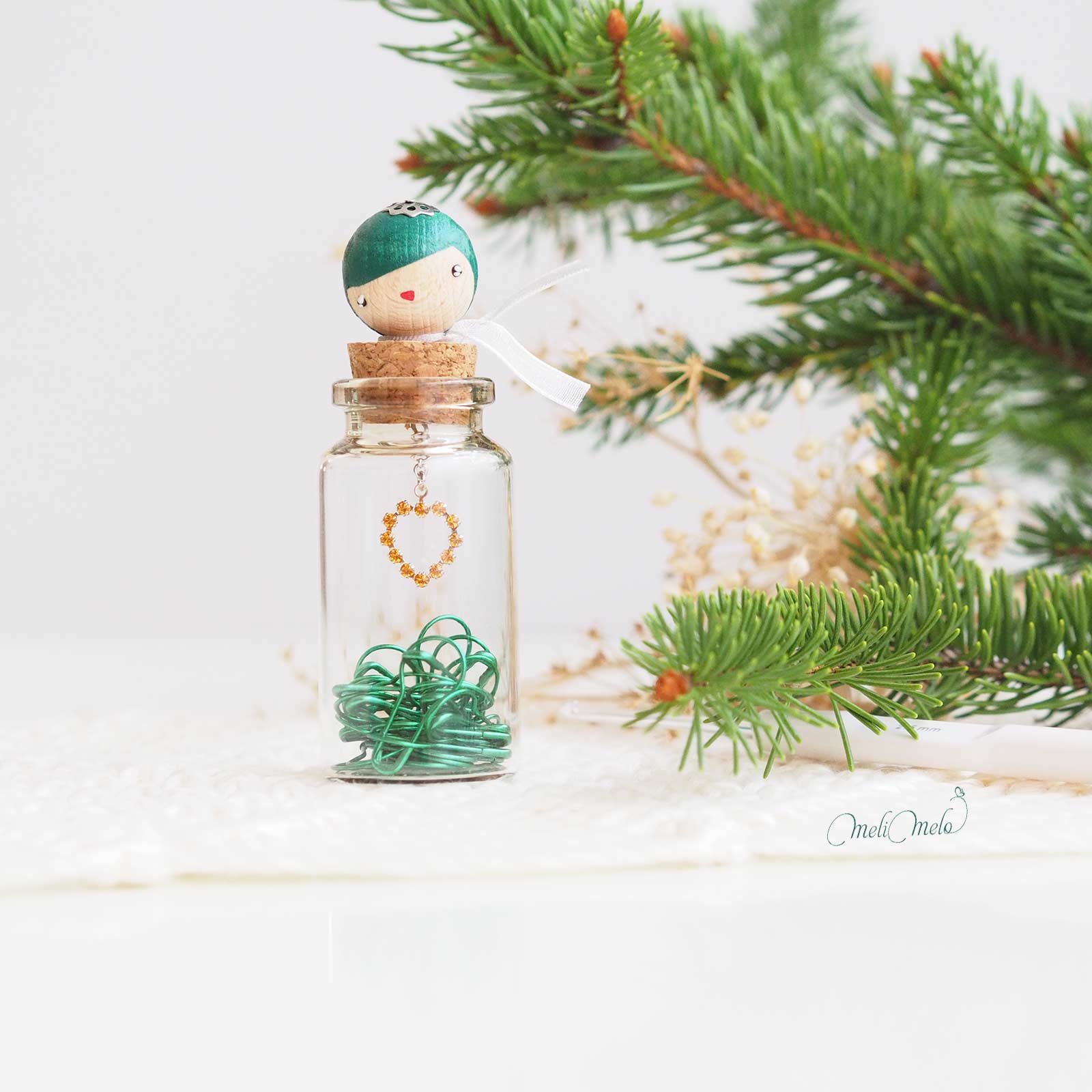 Grande fiole Les Pois Plumes avec 30 marqueurs de mailles – Image 6