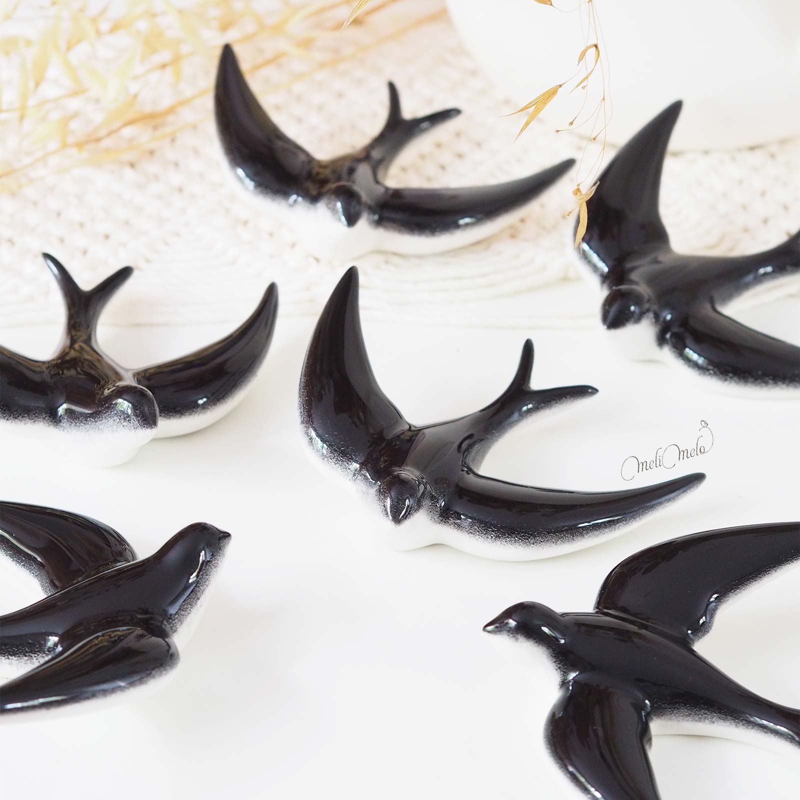 Hirondelle murale . Porcelaine /authentique – Image 3