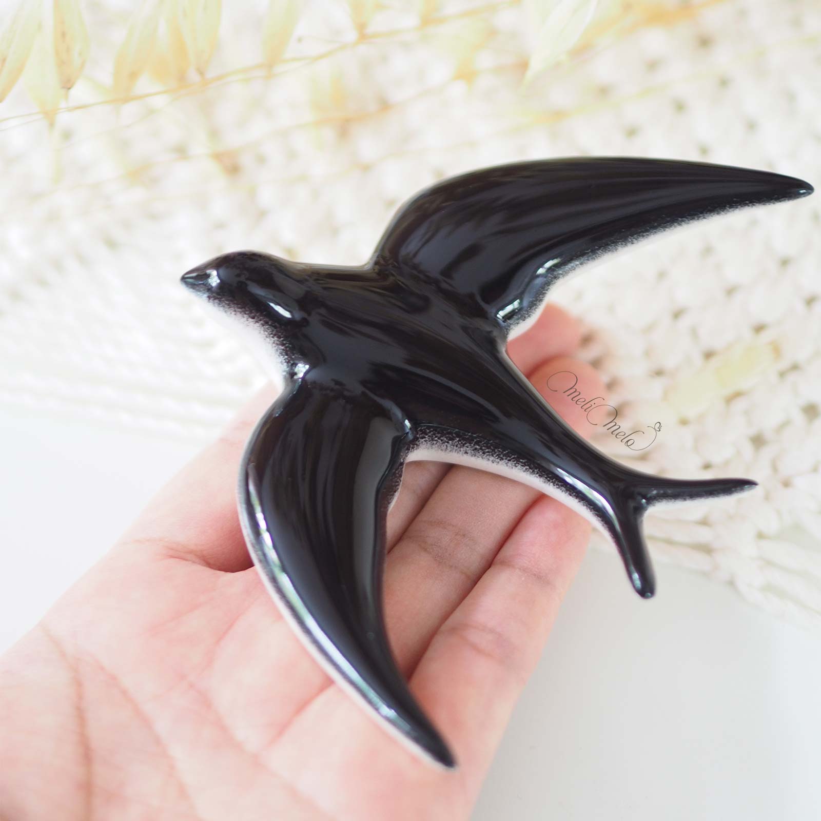 Hirondelle murale . Porcelaine /authentique – Image 7