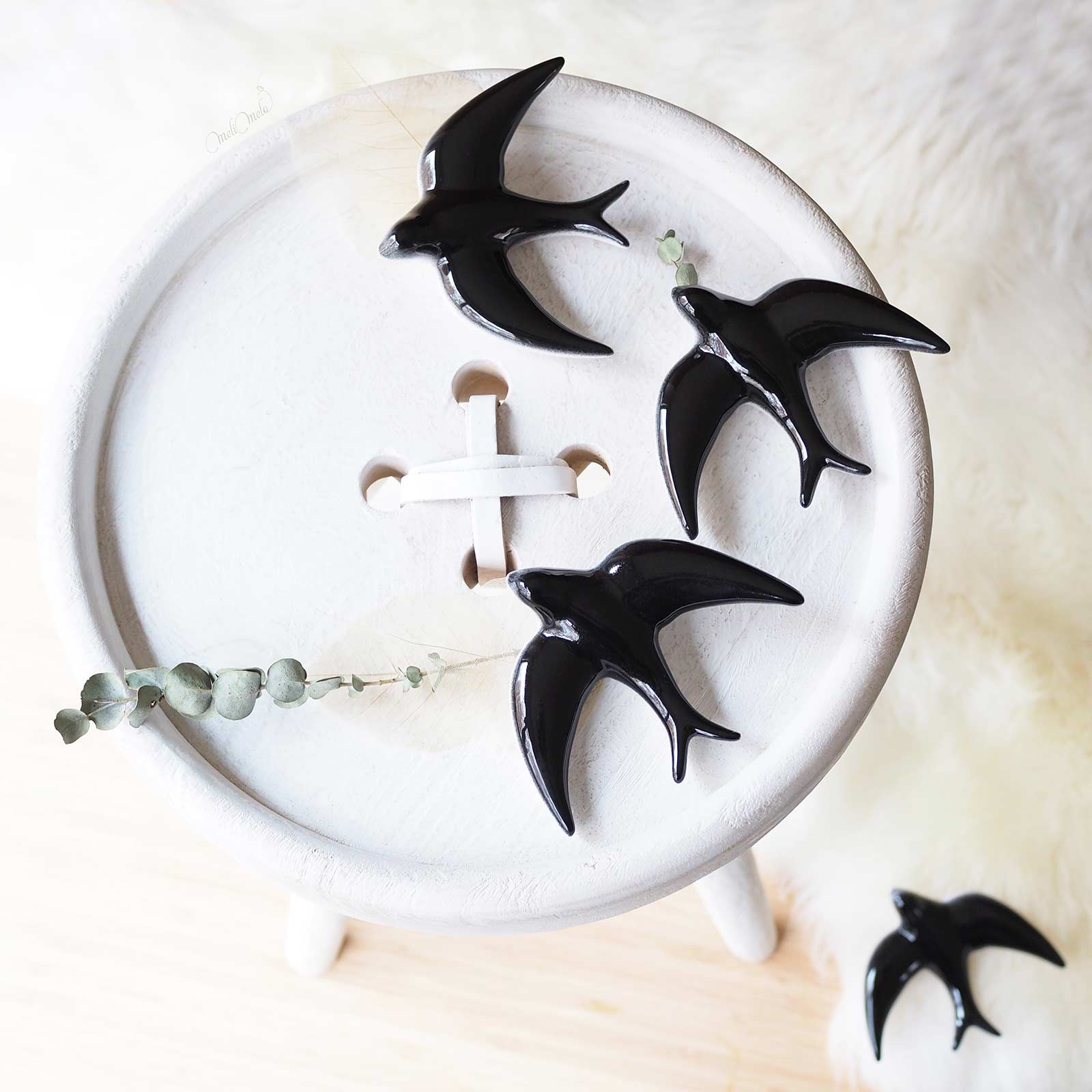 Hirondelle murale . Porcelaine /authentique – Image 2