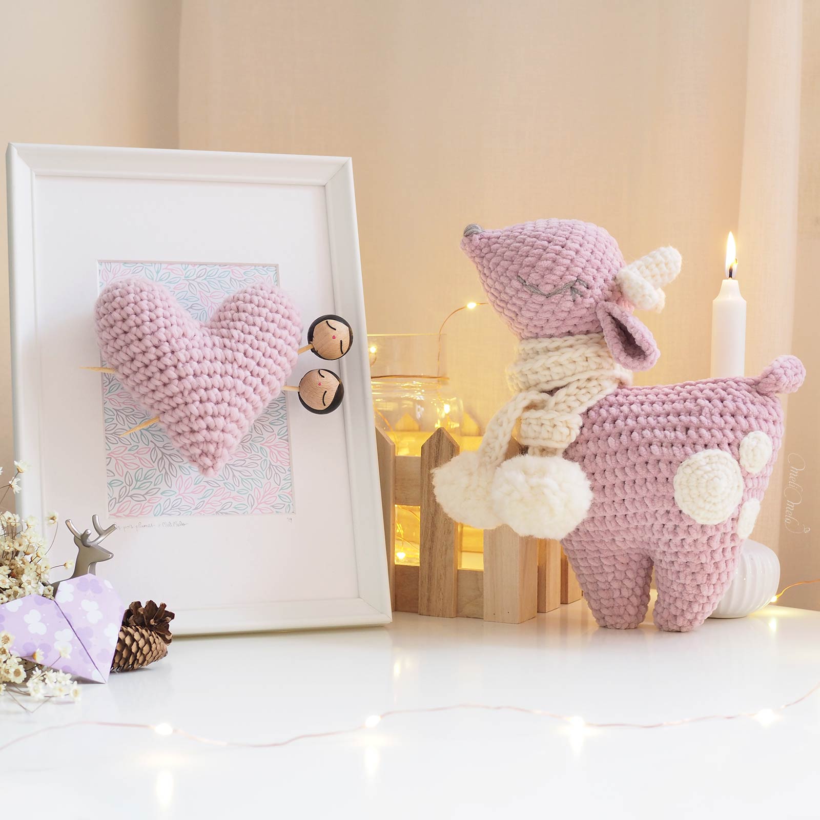 Lot douceur: Rose la bichette, tableau et rangement