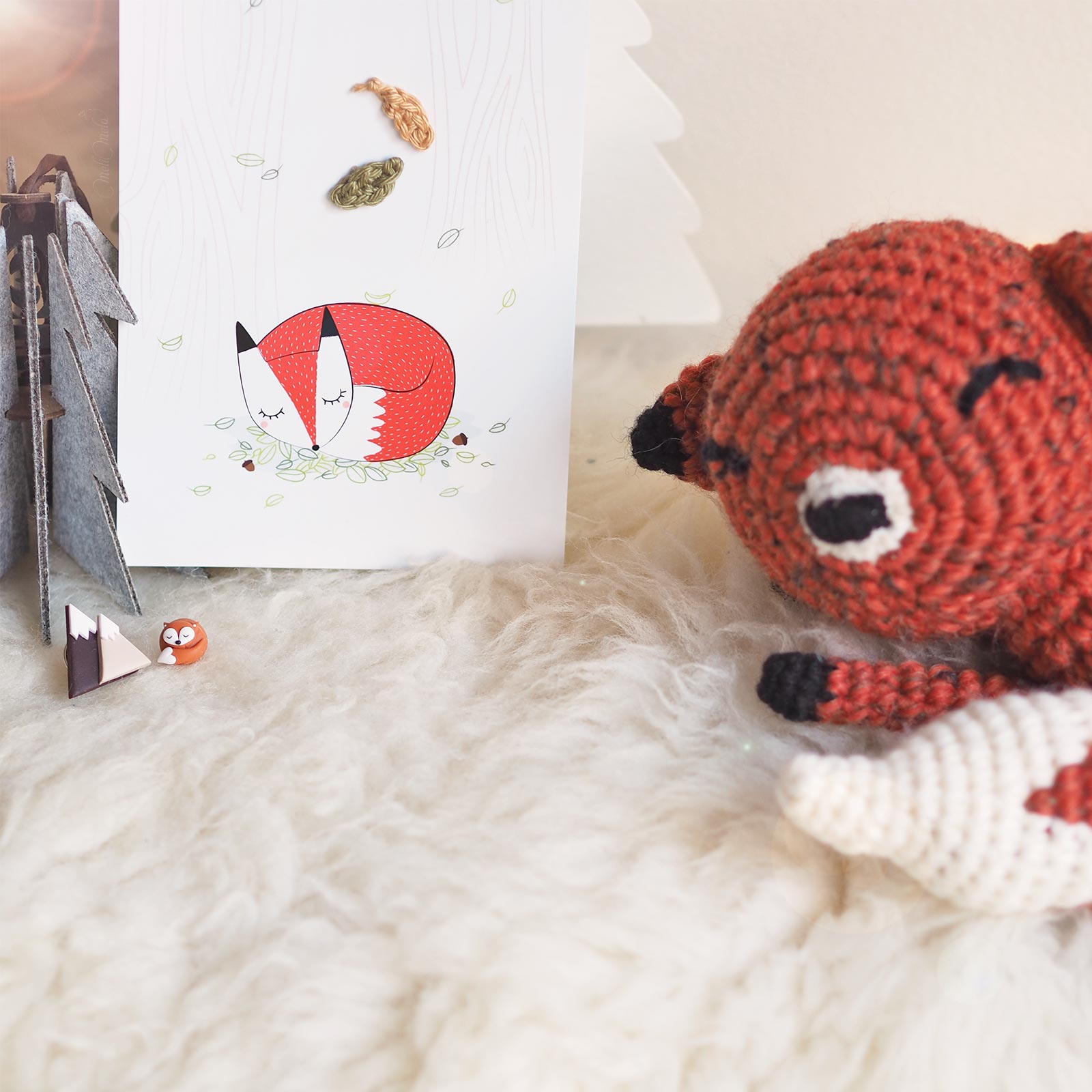 Lot Foxy, renard roux endormi – Image 5