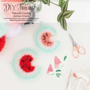 Tuto PDF+Kit DIY Tawashi Pastèque croquée /FR